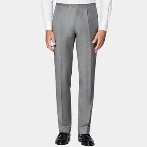 Suitsupply Slim Leg Tapered Wool Vigo Pants in W32